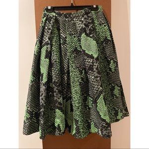PINK TARTAN green animal print skirt